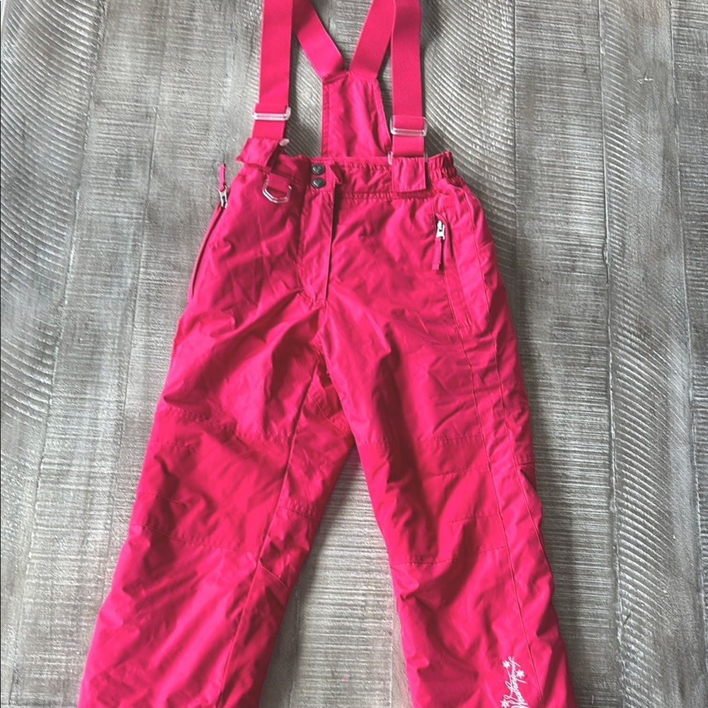 Weatherproof Pink Insulated Overalls for Winter
